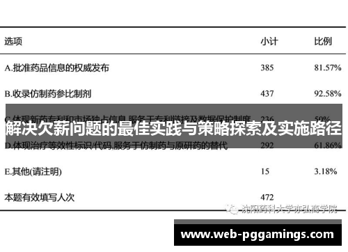 解决欠薪问题的最佳实践与策略探索及实施路径